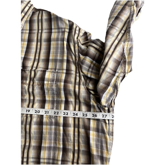 Tommy Bahama Shirt Men XXL Beige Plaid Check Long Sleeve Button Down - Picture 5 of 9